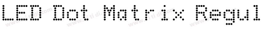 LED Dot Matrix Regul字体转换